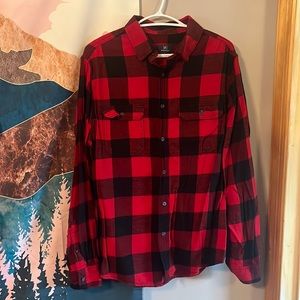 Red and Black Buffalo Plaid Flannel